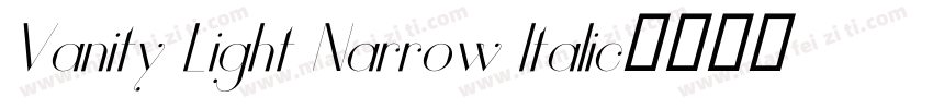 Vanity Light Narrow ltalic字体转换